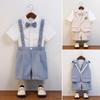 Boy Summer Vest Dress Suit Children's Host Piano Performance Photography Birthday Party Costume Kids Waistcoat Shorts Outfit