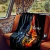 Flaming Guitar With Musical Notes And Water Splash Blanketcustomize Your Name Lightweight Comfortable And Stylish Blanket For Travel Bed Home Chair