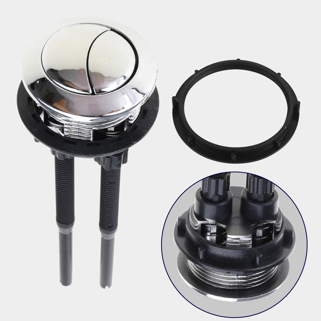 Quick Flush Dual Button for Toilet 38mm Adjustable Length Bathroom Tank Top Repair Set Bathroom Toilet Dual Flush Button