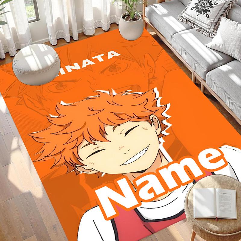Custom Name Personalized Haikyu Print Carpet, Versatile Home Decor Rug, for Playroom, Apartment, Balcony, Entryway, Hallway Gift