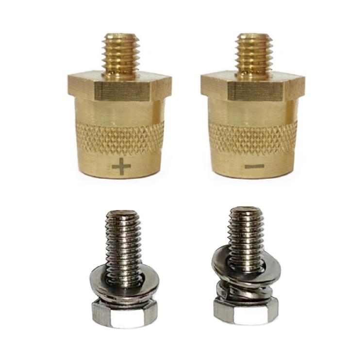 

Brass Battery Terminal Pair Stainless Steel Screws Reliable Power Connections