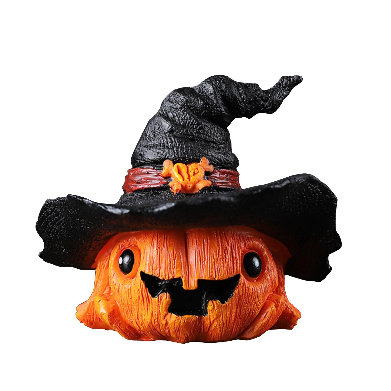 

Halloween Pumpkin Man Decorative Ornaments Resin Ornaments Desktop Small Gift One Size