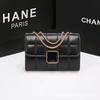 2023 Women's Versatile Black Textured Chain Bag - Small Square Shoulder & Crossbody Fashion