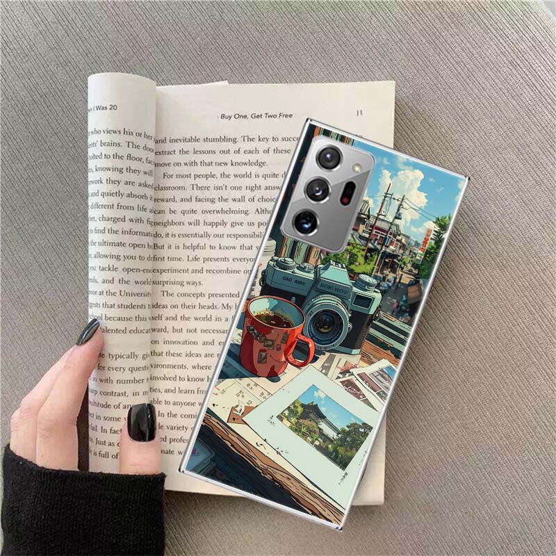 

Camera and Souvenirs With Scenery Phone Case For Samsung Galaxy S25 Edge S24 S23 FE S22 S26 Ultra S21 S20 S10 Plus Capa Soft Samsung S22