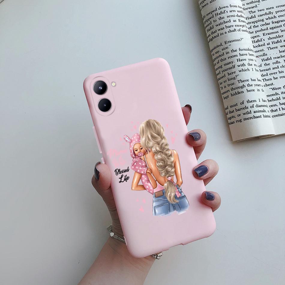 For Realme C33 4G Case Super Mom Baby Fashion Girls Soft Silicone Phone Case For Realme C33 2022 RMX3624 Back Cover Bumper Etui