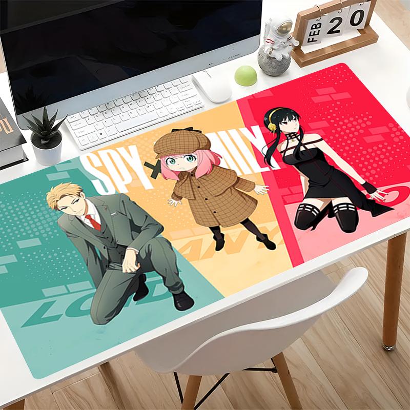 Mouse Pad Kawaii Anime Desk Mat Varmilo Keyboard Pad Kawaii Sspyfamily Gaming Accessories Pink Carpet Esports Gamer Mousepad