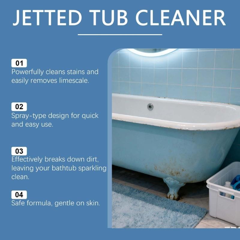 Pastiglie Detergenti per Vasca da Bagno Formula Pulente Rimuove Calcare Macchie Odori Sicuro per Uso Domestico Contenitore in Plastica