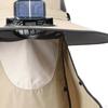 Outdoor Solar Fan Hat Fisherman Lightweight Adjustable Cooling Sun Protection Fishing