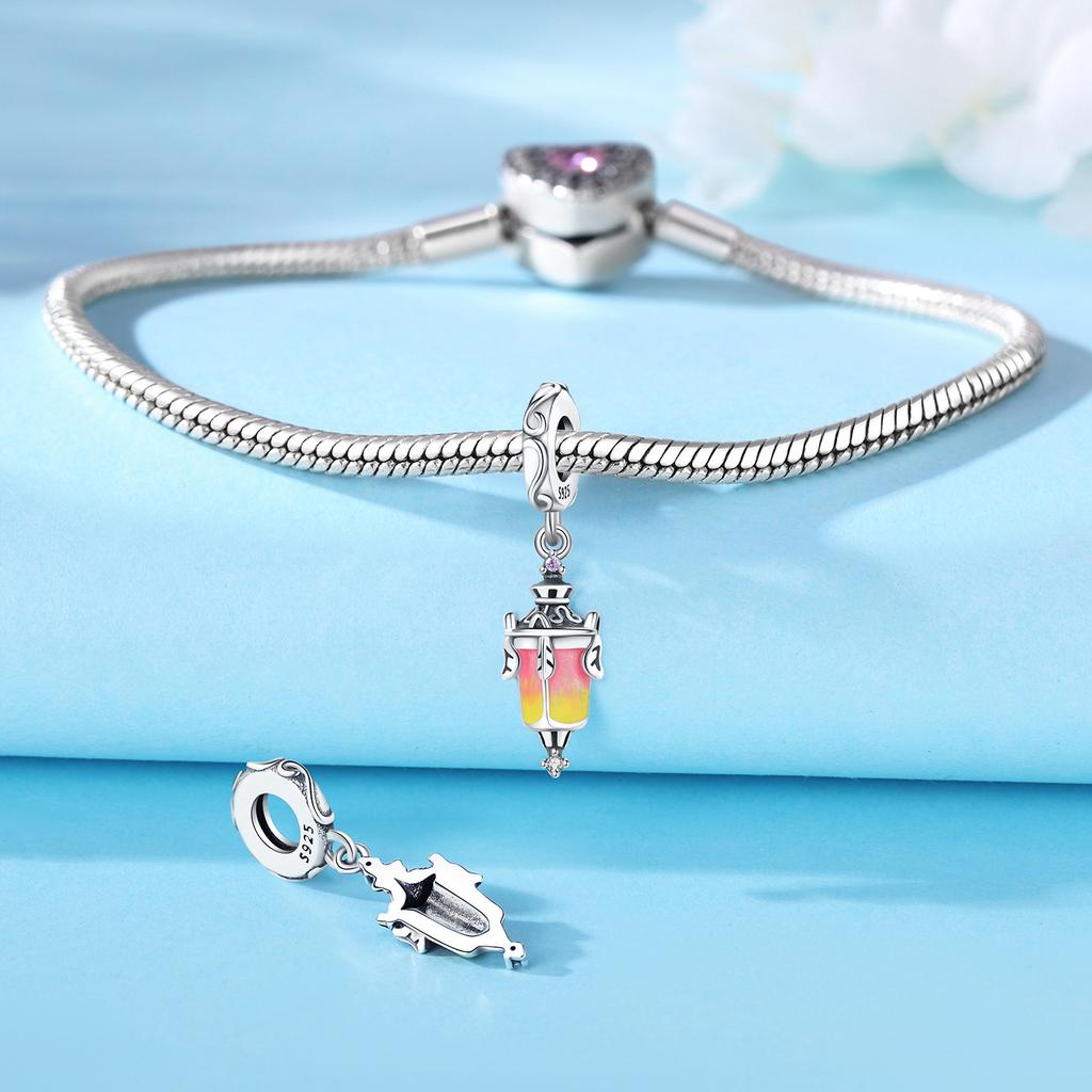 Beads Copper Charms Original Engraved Lamp Holder Pendant Beads Fit Bracelet Jewelry Diy Women Fine Gift Accessory