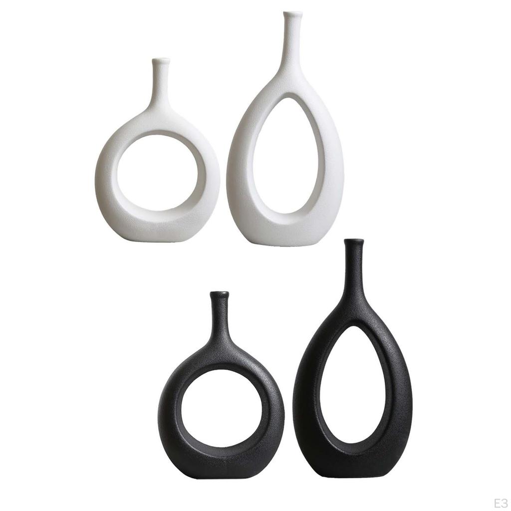 Ceramic Hollow Flower Vases Bud Vase for home and desk Living Room Decoration