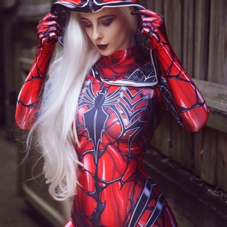 Costume For Spiderwomen White And Red