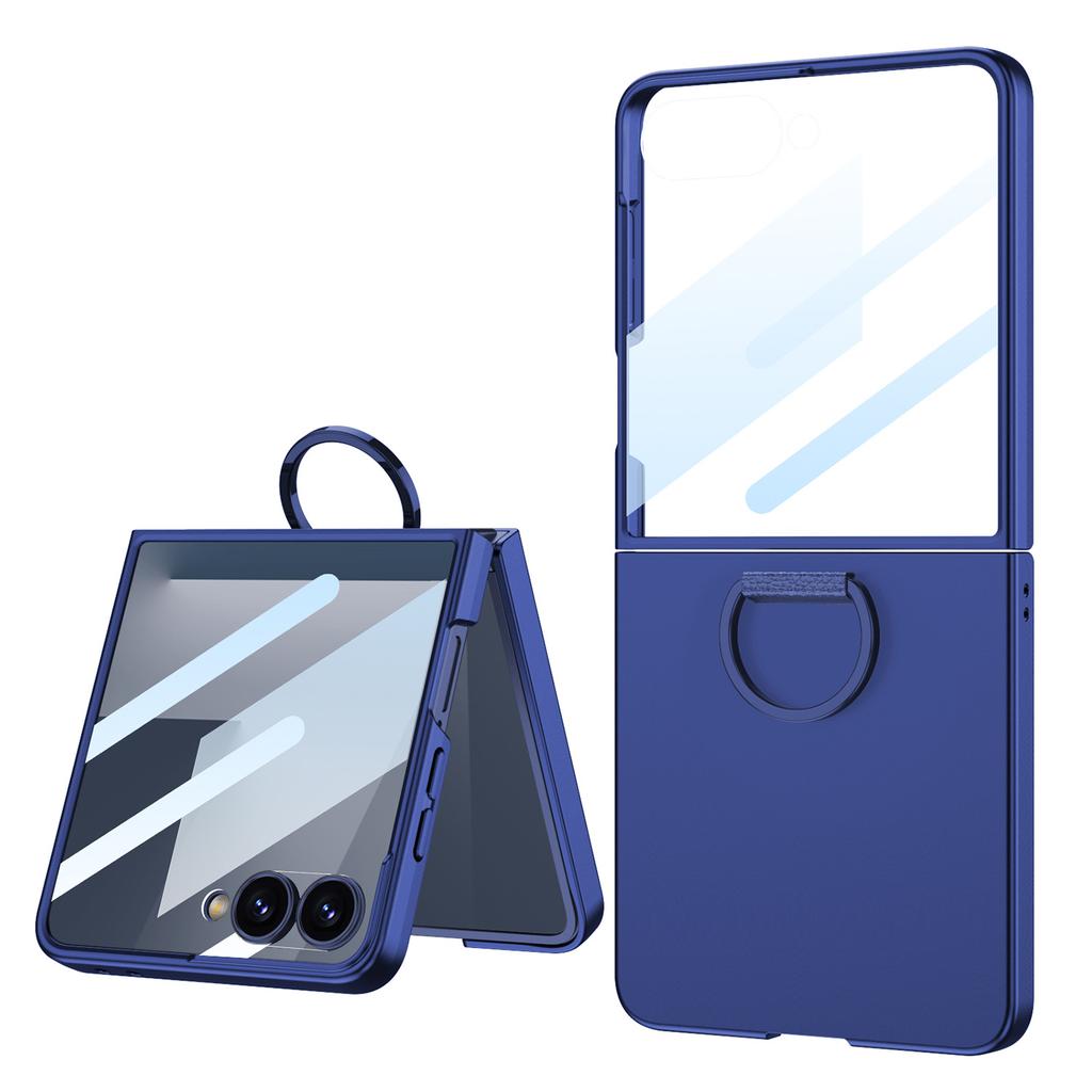 Suitable for Samsung Z Flip7 Mobile Phone Case D buckle Ring Bracket Case Film Ultra Thin Protective Cover