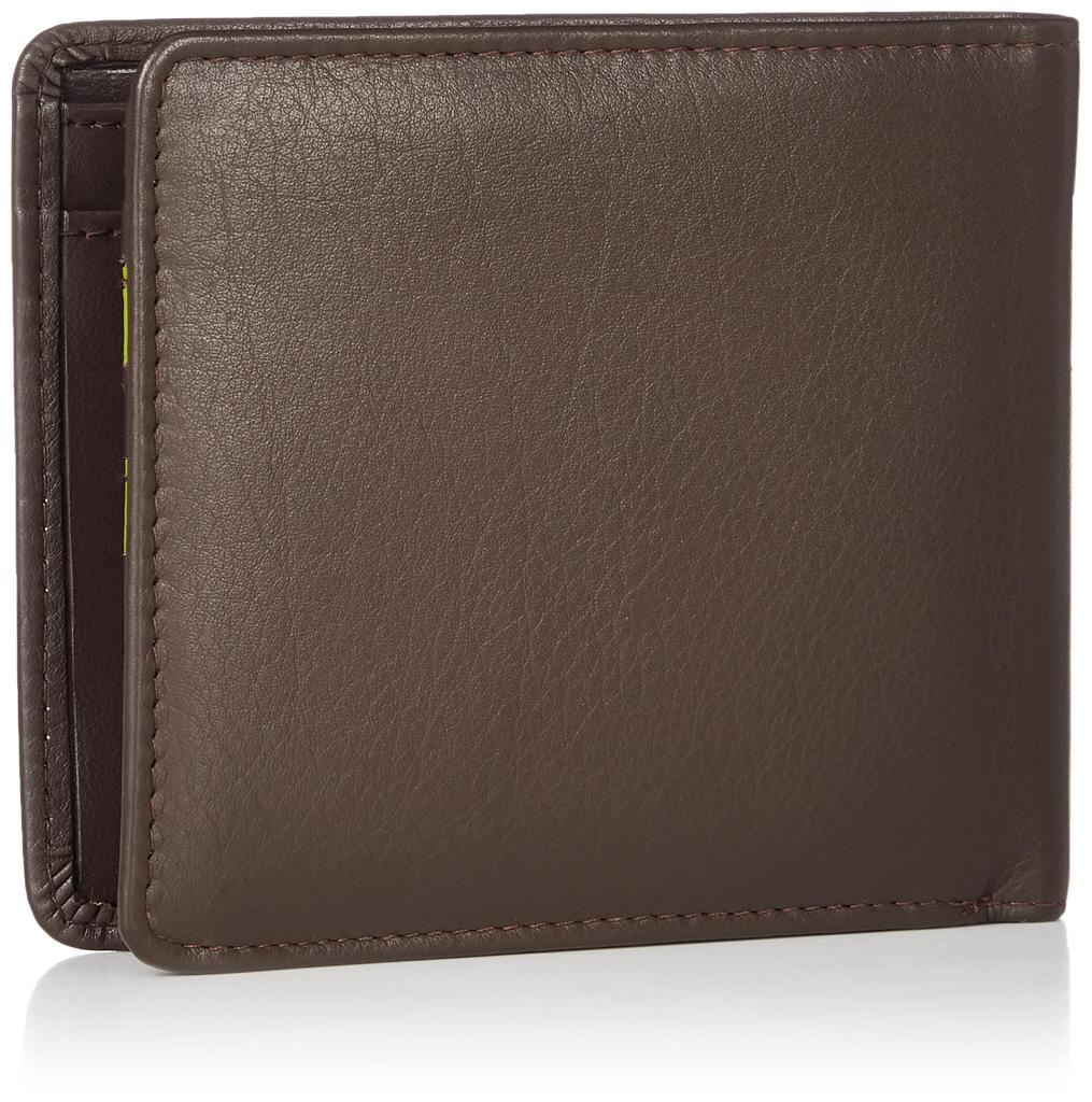 Bifold Wallet with Medium Bill Chocolate [Head] Men's L-Shaped Compartment,