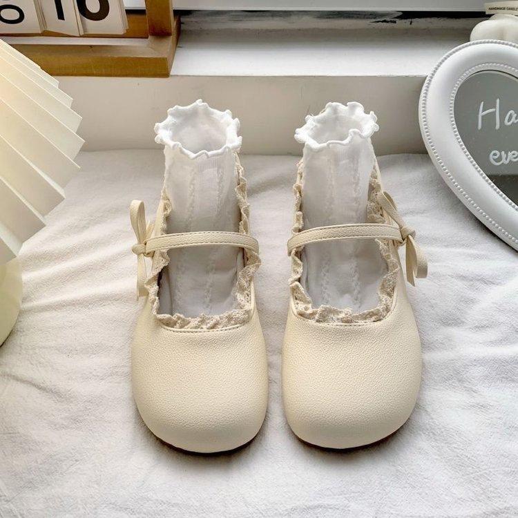 French Retro Mary Jane Small Leather Shoes Autumn New Models with Skirts Gentle Temperament Shallow Mouth Single Shoes