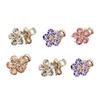 Catch Clip New Crystal Flower Sweet Korean Hairpin Mini Small Crystal Ins Hair Claw Bang Leisure Casual Party Outdoor