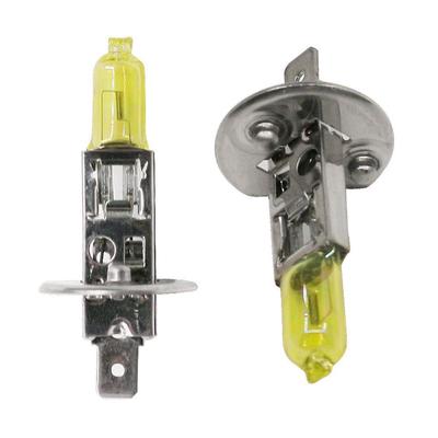 1 PCS Amarelo H1 12V 55W Lâmpada halógena 12V 55W 3000K Quartz Xenon Glass Lamp Farol Auto Car Q7L0