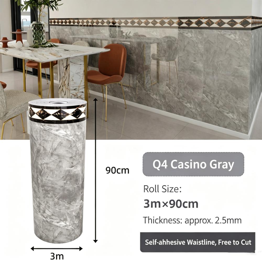 Self Adhesive Imitation Ceramic Tile Stickers Waterproof Wall Panel Sticker Home Wall Renovation