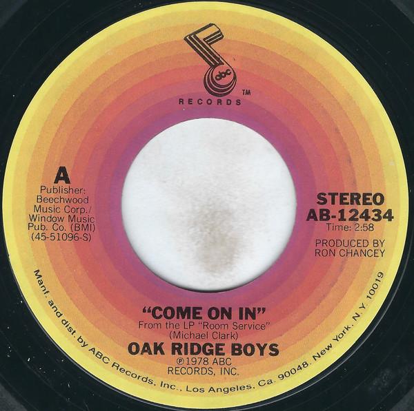 

7inch Record OAK RIDGE BOYS - Come On In AB12434 ABC Records 1978 US Folk Used