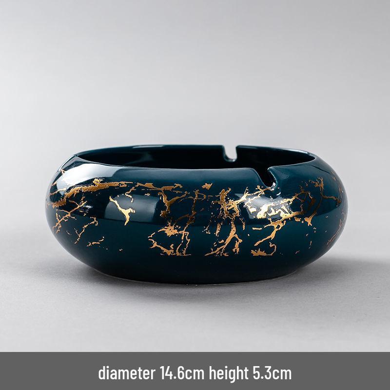 Large Vintage Ceramic Ashtray: Luxury Retro Decor for Home or Office