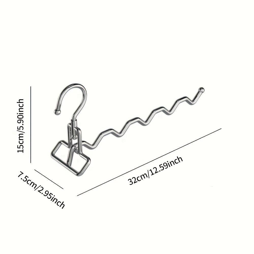 Stainless Steel Folding Clothes Drying Rack Multi-Hook Clothes Drying Rack With Hanging Bar Portable Clothesline Storage Rack