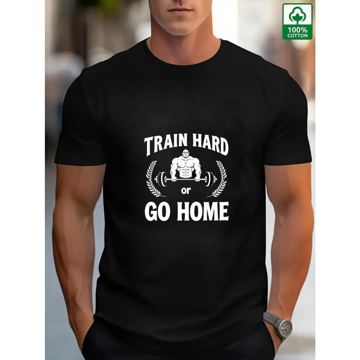 Muscle Man Black Cotton TShirt Gym Workout Athletic Streetwear S чёрный