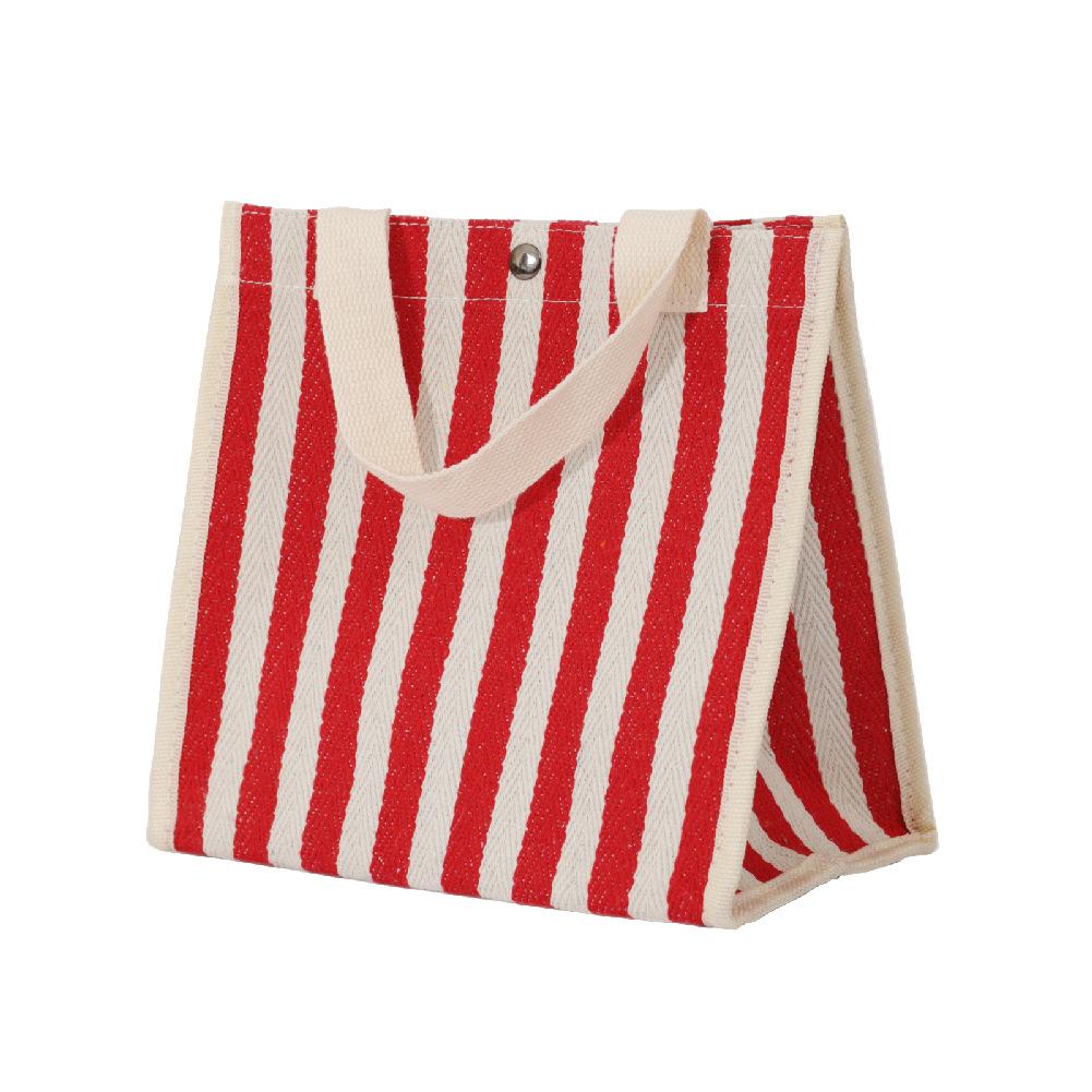 Geanta de mana pentru dama Geanta de mana cu dungi casual Geanta de panza de mare capacitate Geanta de umar usoara