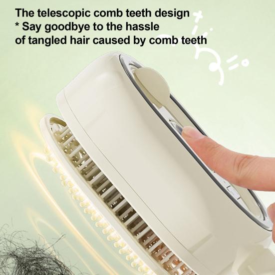 Electric Spray Air Cushion Massage Comb, Rechargeable Steam Hair Brush with Water Mist, Self-Cleaning Anti-Tangle Anti-Frizz Hair Brush for Men Women