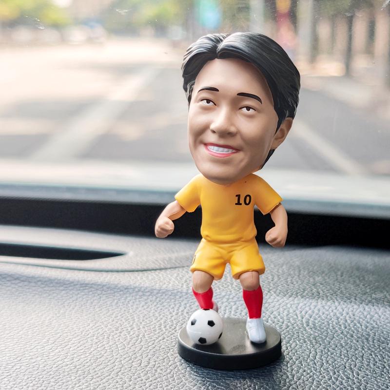 CR7 & Neymar Bobblehead Doll - Football Star Car Ornament Gift for Boys