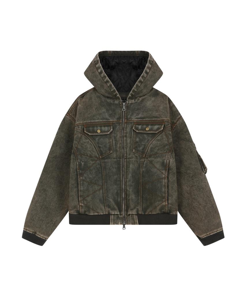 ADSB ANDERSSON BELL Milly Washed Hoodie Jacket (Khaki)