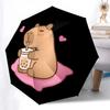 Kawaii Capybara Umbrella Automatic Open/close, Sturdy Iron Frame & 8-Rib Structure, Umbrella for Women & Men, Christmas Gifts