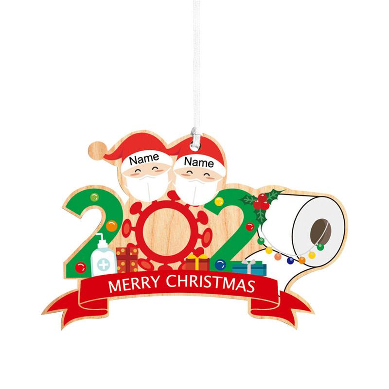 

Подвесное украшение на елку Семья 25 человек Карантинный кулон Рождественский декор Family of 2