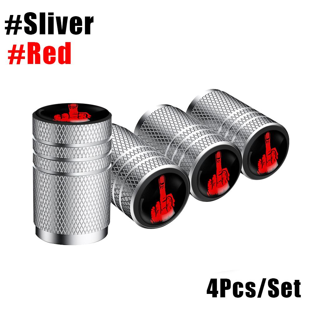 4Pcs/Lot Tire Stem Valve Caps Aluminum Car Dustproof Caps Tire Wheel Stem Air Valve Caps for Cars Bike Motorcycle Valve Stems 1