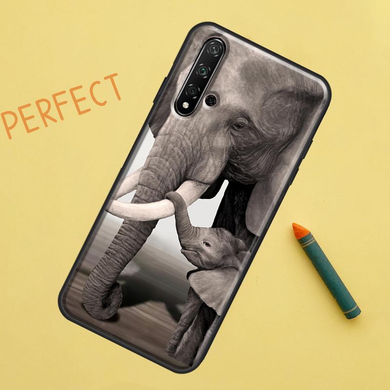 Elephant Baby Nature For Huawei Nova 8i 12i 11i 12s Y73 Y72 Y61 Y91 Y90 Y70 Y60 9 10 SE P30 P40 Lite P60 Pro Case