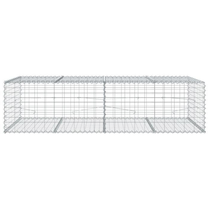 VidaXL Gabion Basket with Lid 200x100x50 Cm Galvanized Iron, Gabion Wall, Gabion Retaining Wall, Fence In 3295179