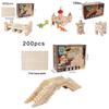 Wooden Early Education Castle Building Blocks For Kids With Natural Finish For Cognitive Development