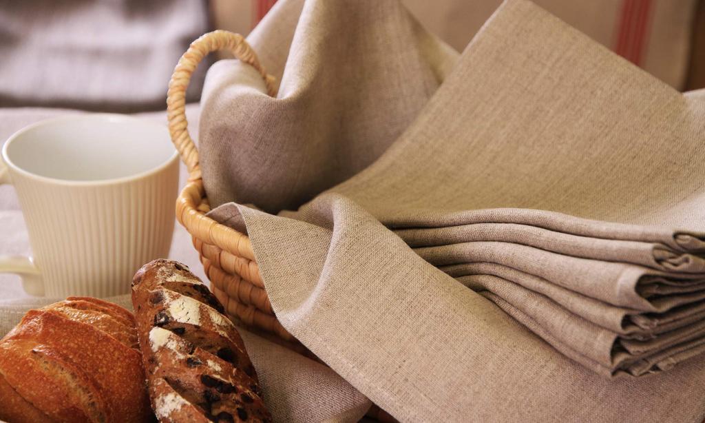 CALIENTE Lithuania Linen Cloth Linen M Lunch Mat Kitchen Towel Calbo Color Set of 100% (M (35x47cm), (Flax - Plain) 2)