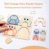Owl Tangram Montessori Puzzles Toys Face Change Expression Shape Matching Games Intelligence Educational Wooden Toys for Kids