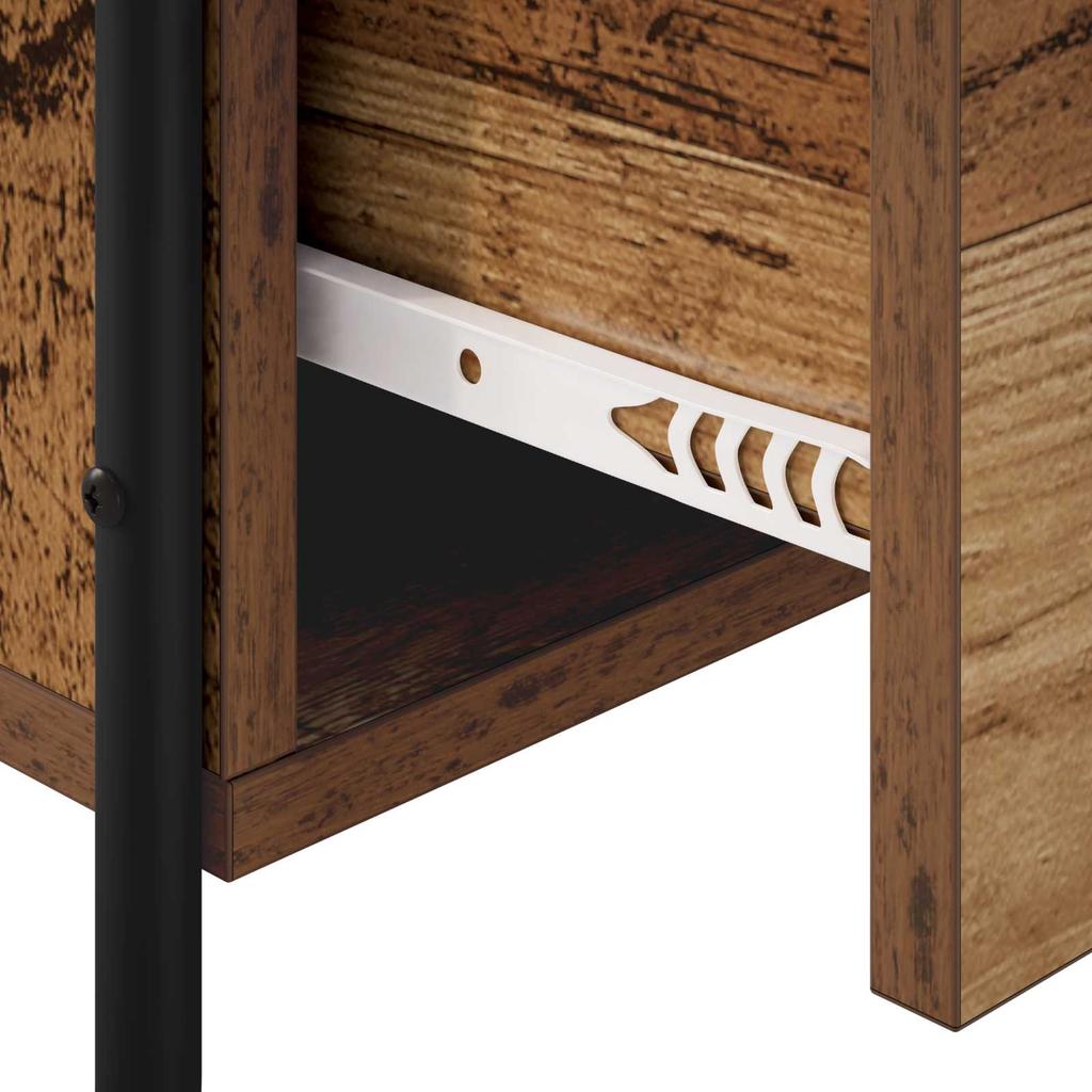 Hanging Nightstand 2 Pcs Reclaimed Wood 40 X 30 X 60 Cm