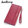 Baellerry Damen Langbörse: Koreanischer Stil Doppelreißverschluss, Mehrfachkartenfach Clutch Tasche