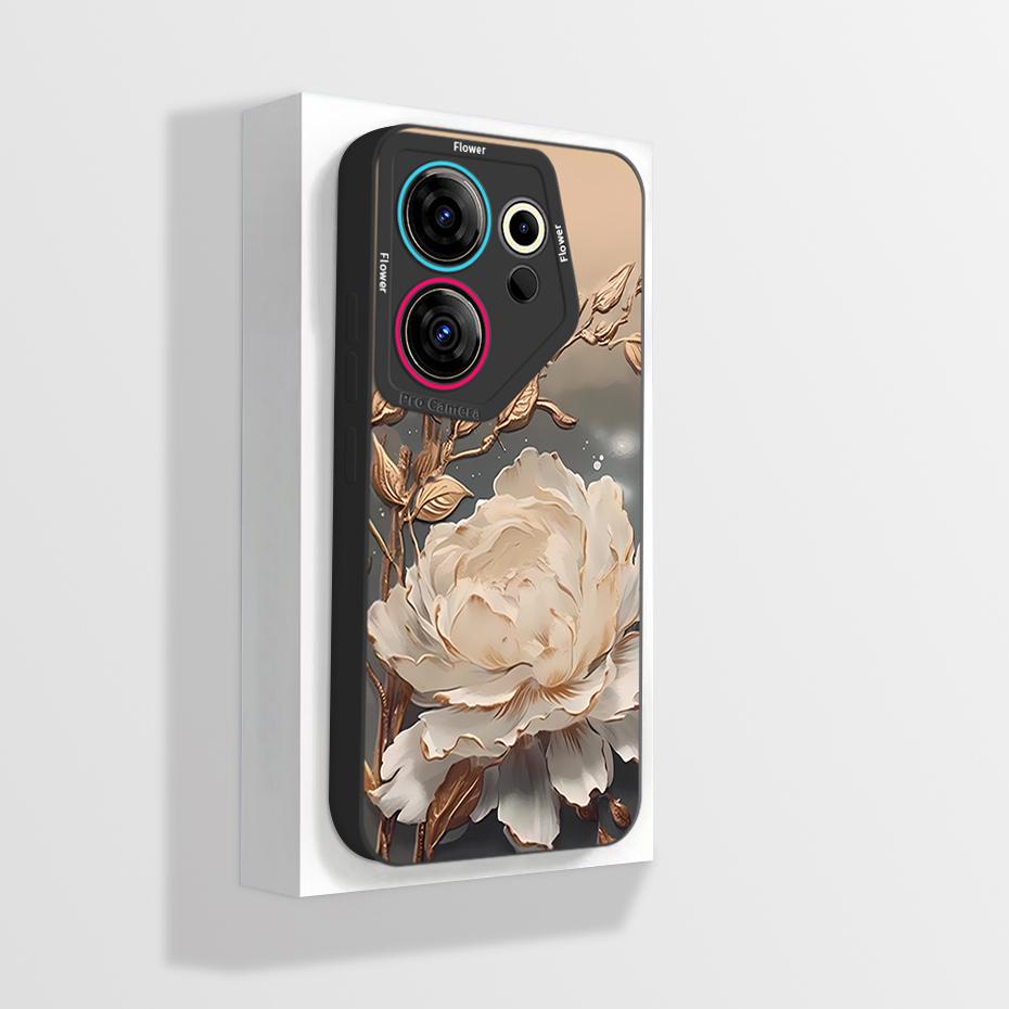 For Tecno Camon 20 Premier 5G Phone Case Fancy Camera Lens Protector Soft Liquid Silicone Funda For Camon20 Premier CK9n Coque