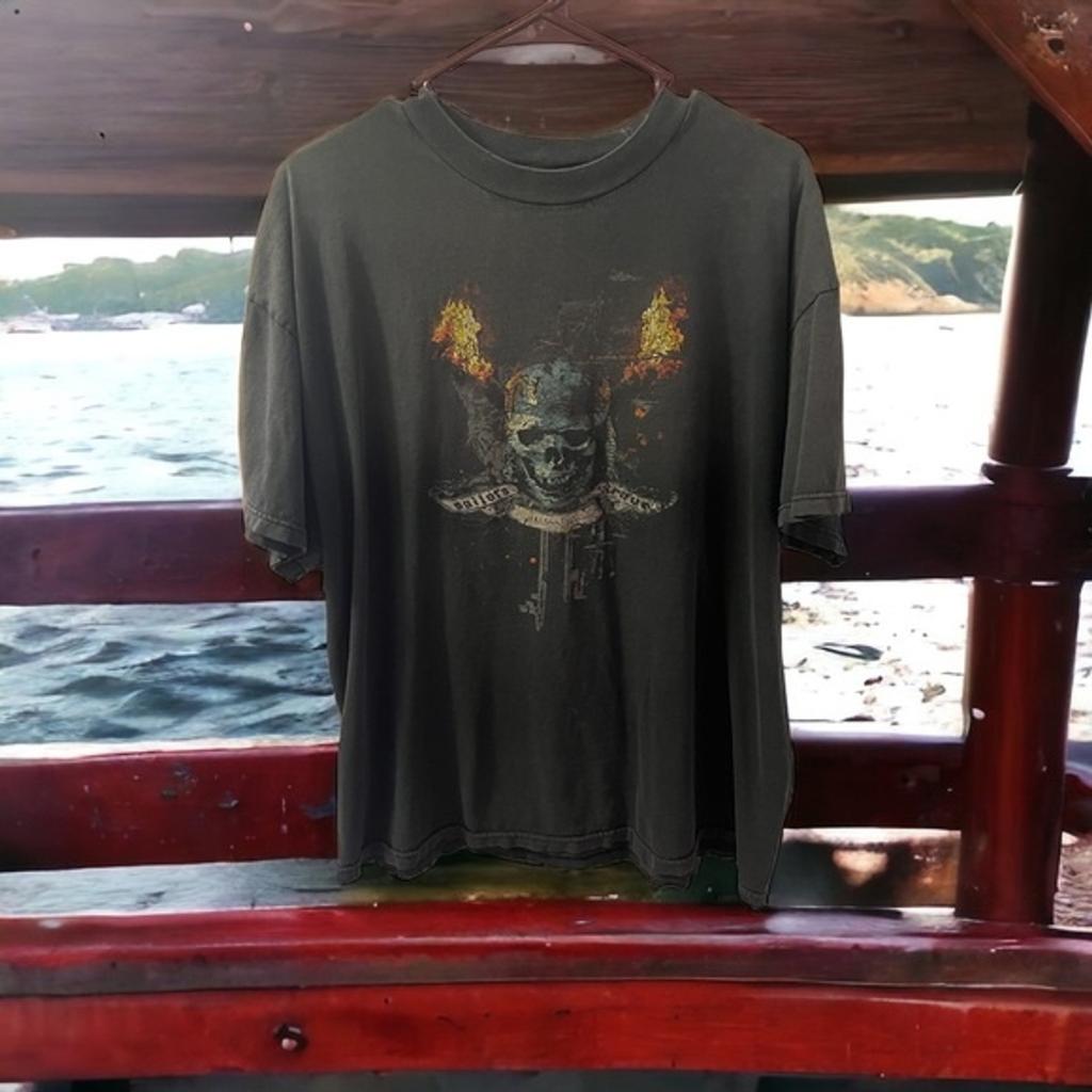 Pirates Of The Caribbean Sailors Grave Movie Promo Black T Shirt Mens Size XL