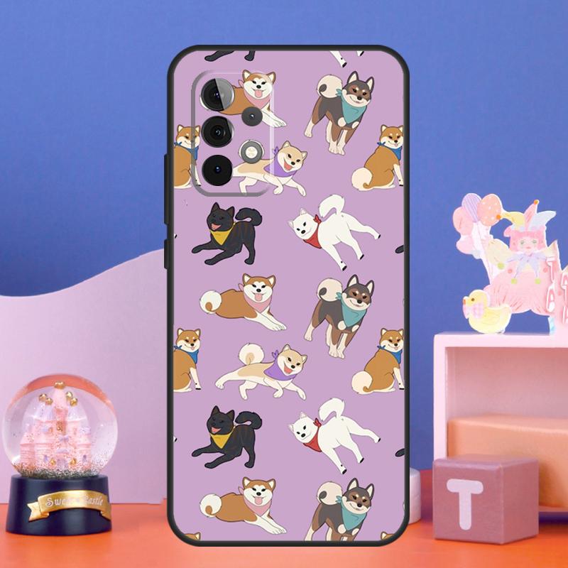 Animal Cartoon Akita Dog Case For Samsung Galaxy A17 A06 A16 A26 A36 A56 A55 A35 A15 A32 A52 A13 A33 A53 A14 A34 A54