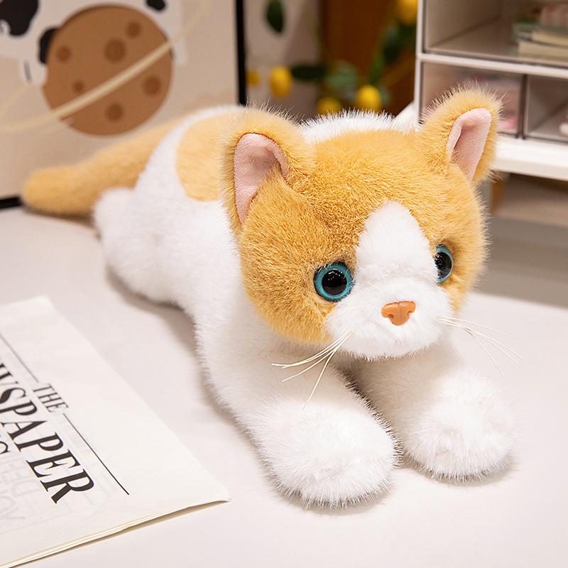 

Simulation Cat Plush Toys Soft Stuffed 8 Colors Kitten Model Cat Realist Animals Kitty Kids Girls Valentine s Day Birthday Gift 45cm