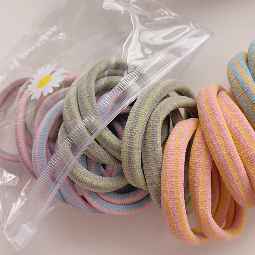 25Pcs/bag Elastic Hair Ties Candy Colors Ponytail Holder Rubber Bands Hair Rope Hair Accessories