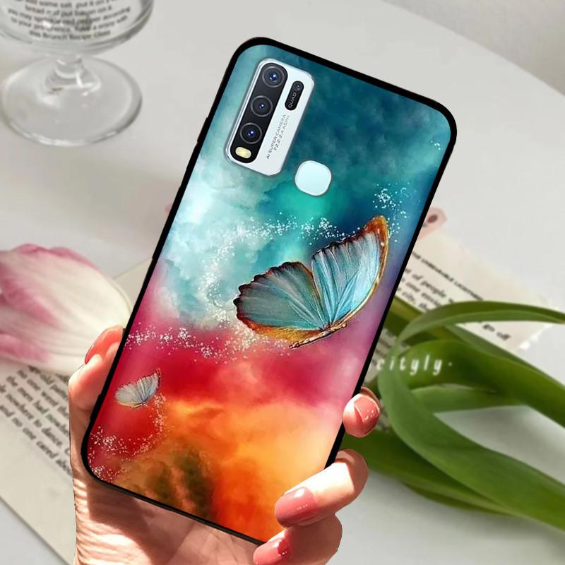 Pro Vivo Y30 1938 Y50 1935 Pouzdro zvířecí Silikonové Měkké TPU Zadní kryty Pro Vivo Y 30 50 Y30 2020 Pouzdro Ochranné Kreslené Funda