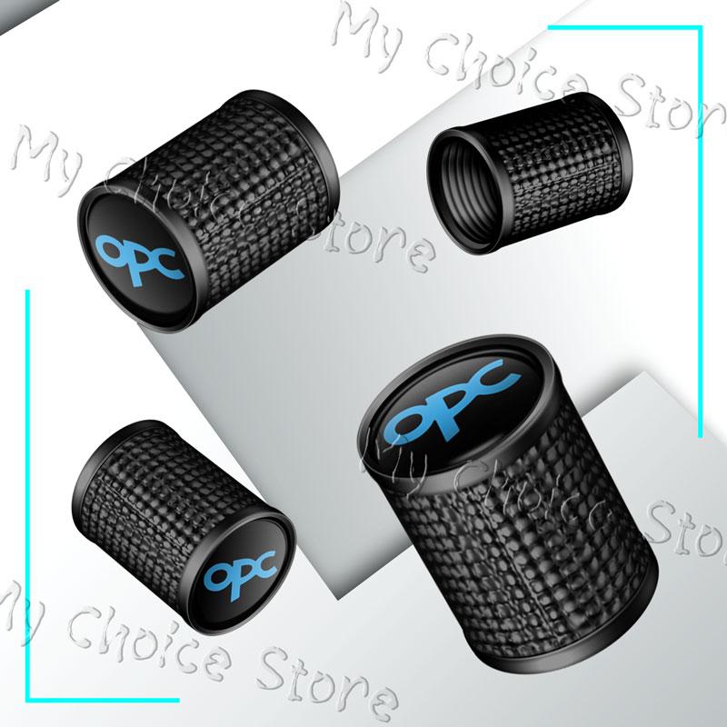4Pcs OPC Line Emblem Metal Car Tire Valve Caps Wheel Stem Air Dust Covers For Opel Vauxhall Astra G H J K F Corsa Mokka Zafira