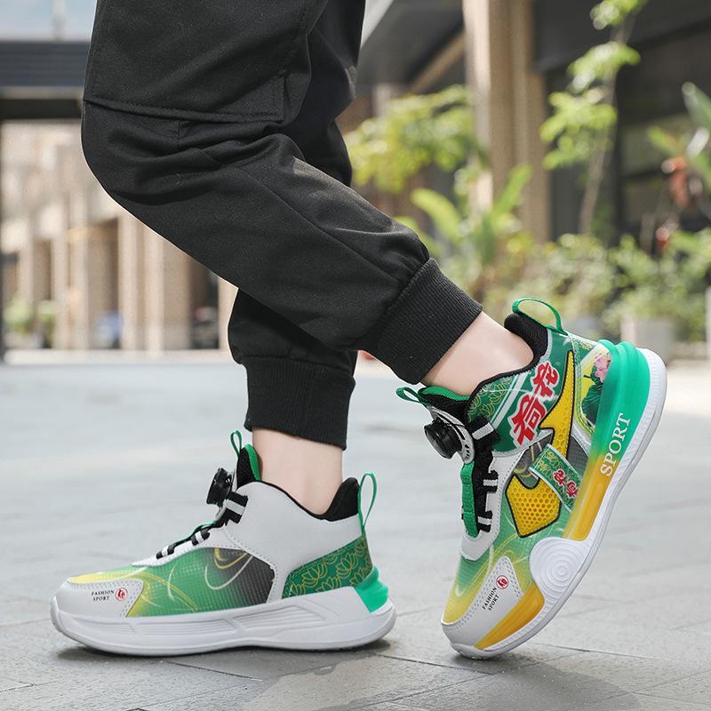 Basketball shoes men's youth cushioning sports summer high-top actual combat women's training shoes wear-resistant and breathable children's sneakers