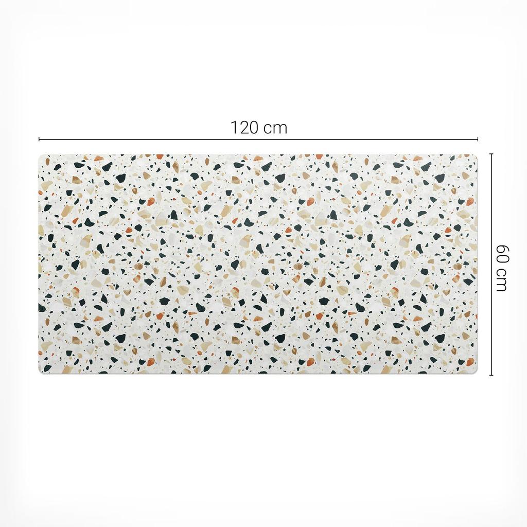 Non-slip Desk Mat with Terrazzo Pattern Classic Pattern 120X60 Cm