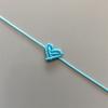 Hand Knitting Peach Heart-Shaped Lucky Red Rope Bracelet  Adjustable Women Bestie Charm Simple Men Couple Lovers  Gift