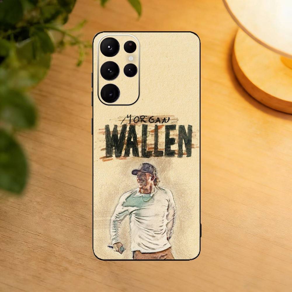 M-Morgan Wallen S-Singer phone Case For Samsung S25,24,21,22,23,30,Ultra,20,Plus,Fe,Lite,Note Soft Black Cover